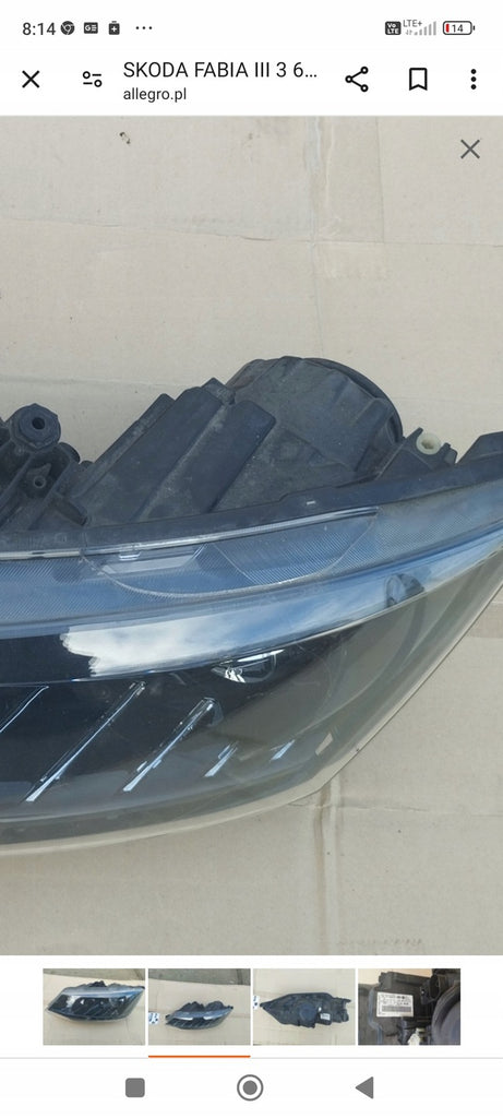 Frontscheinwerfer Skoda Fabia III 6V1941015B Links Scheinwerfer Headlight