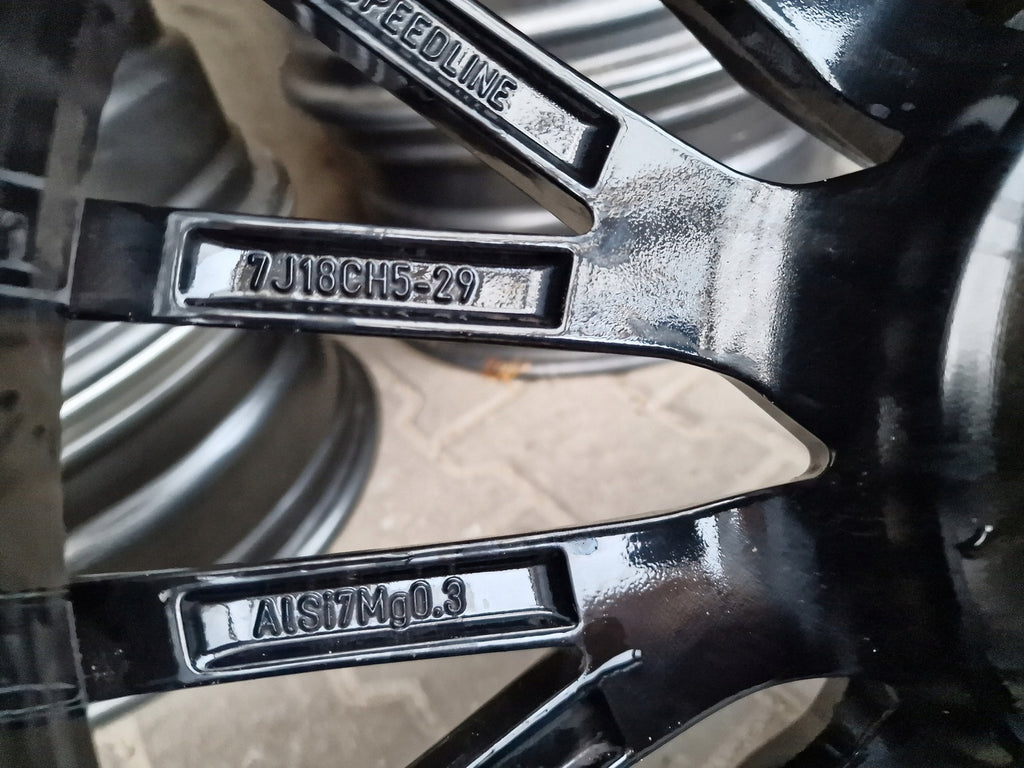 1x Alufelge 18 Zoll 7.0" 5x114.3 29ET Glanz Schwarz 6020018785 Alpine Grand
