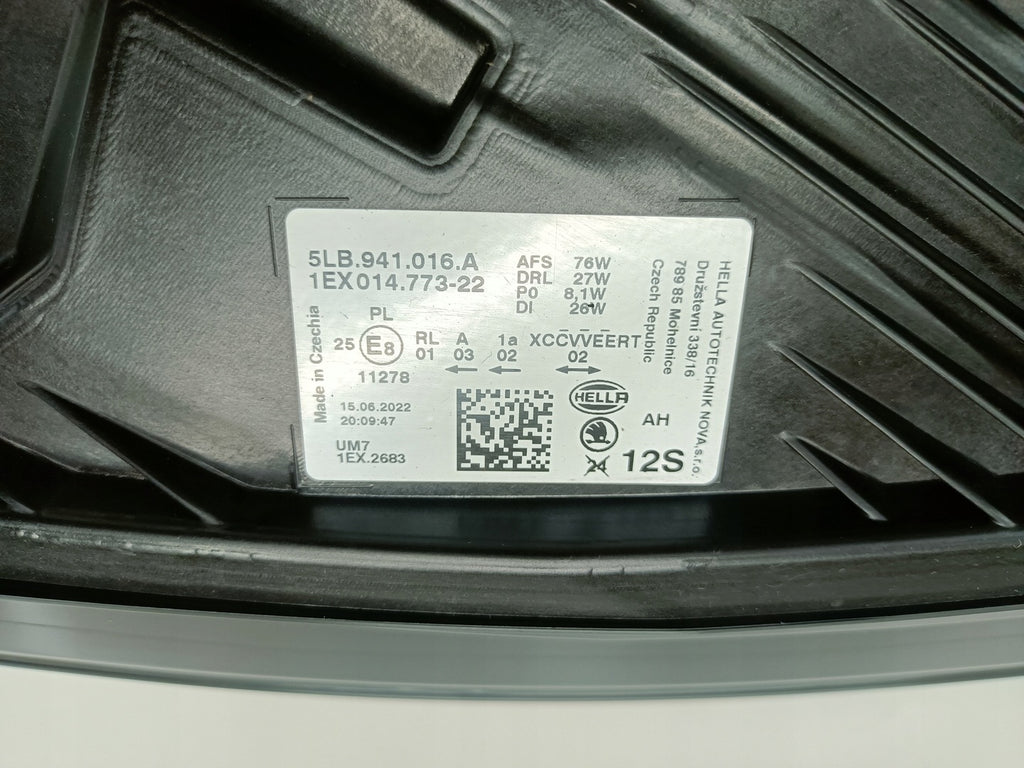 Frontscheinwerfer Skoda Enyaq 5LB941016A LED Rechts Scheinwerfer Headlight