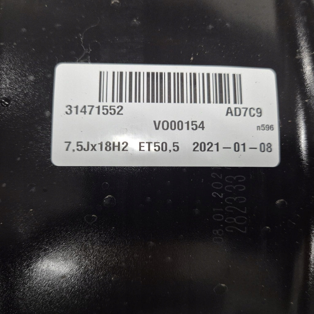 1x Alufelge 18 Zoll 7.5" 5x108 50 5ET Glanz Schwarz 31471552 Volvo I Rim Wheel FEL6756670326mk