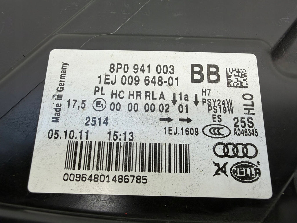 Frontscheinwerfer Audi A3 8P0941003BB Links Scheinwerfer Headlight SCH9828730882tx