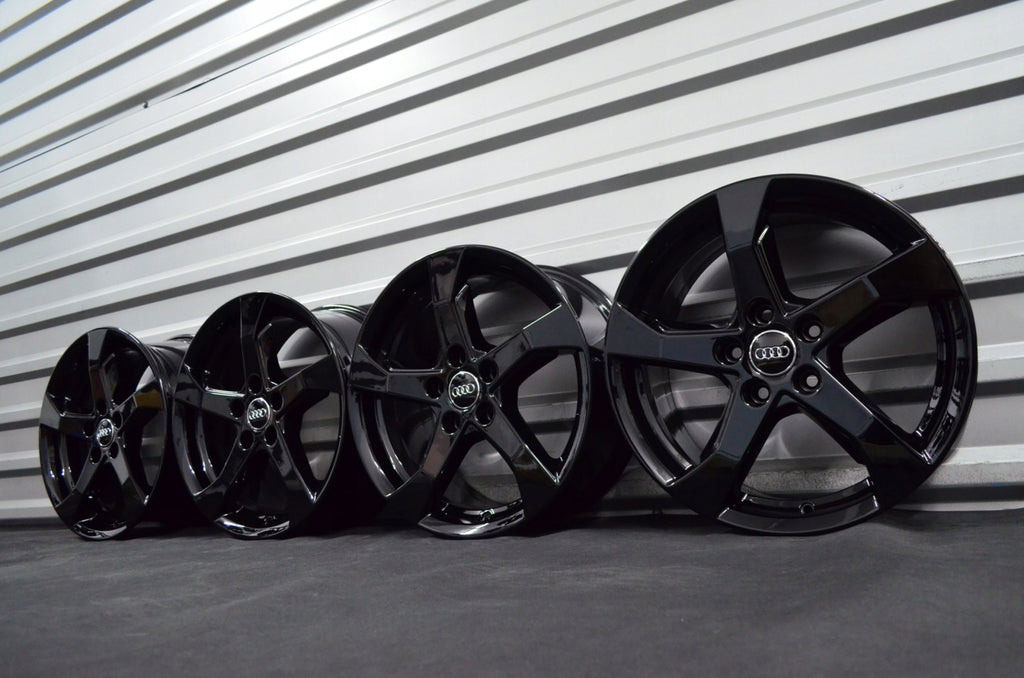4x Alufelge 17 Zoll 7.5" 5x112 51ET Schwarz Audi A3 Golf I Rim Wheel FEL7817811352uj