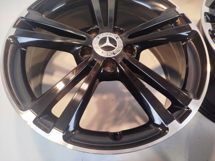 4x Alufelge 18 Zoll 7.5" 5x112 49ET Glanz Schwarz A1774011300 Mercedes-Benz FEL5976688143th
