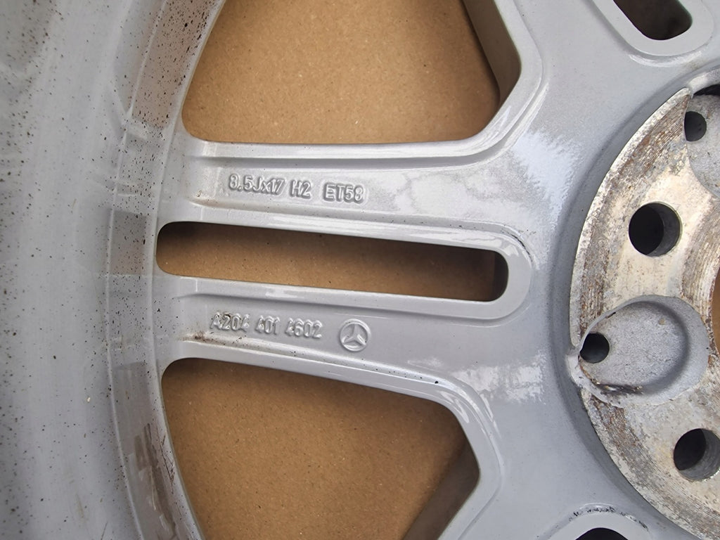 1x Alufelge 17 Zoll 8.5" 5x112 58ET Glanz Silber A2044014602 Mercedes-Benz FEL6489383849po