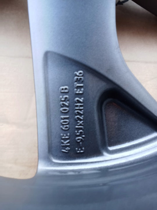 1x Alufelge 22 Zoll 9.5" 5x112 36ET Matt Graphit 4KE601025B Audi E-Tron Mg FEL9887249255nb
