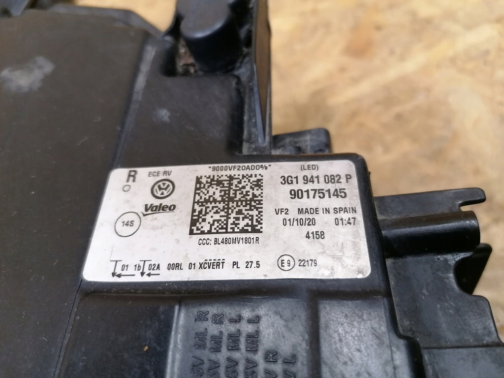 Frontscheinwerfer VW Passat B8 3G1941082P Full LED Rechts Scheinwerfer Headlight SCH9656148266cj