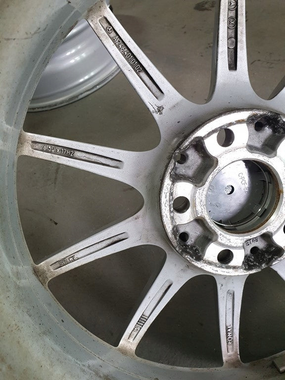 4x Alufelge 17 Zoll 6.5" 5x112 49ET A2464010102 Mercedes-Benz W176 Rim Wheel FEL3472308565cu