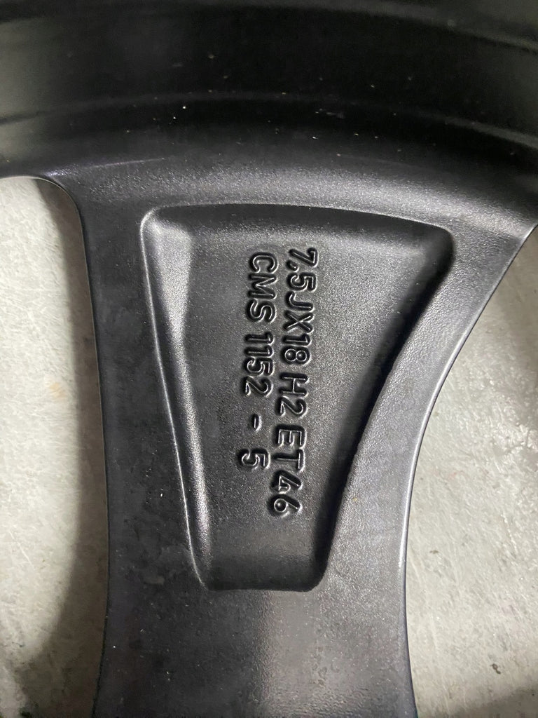 1x Alufelge 18 Zoll 7.5" 5x112 46ET Glanz Schwarz 5FA601025 Seat Leon Rim Wheel