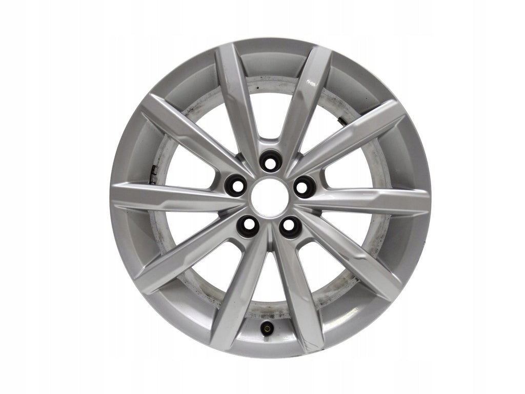 1x Alufelge 16 Zoll 7.0" 5x100 46ET Glanz Silber 6C0601025A VW Polo Rim Wheel