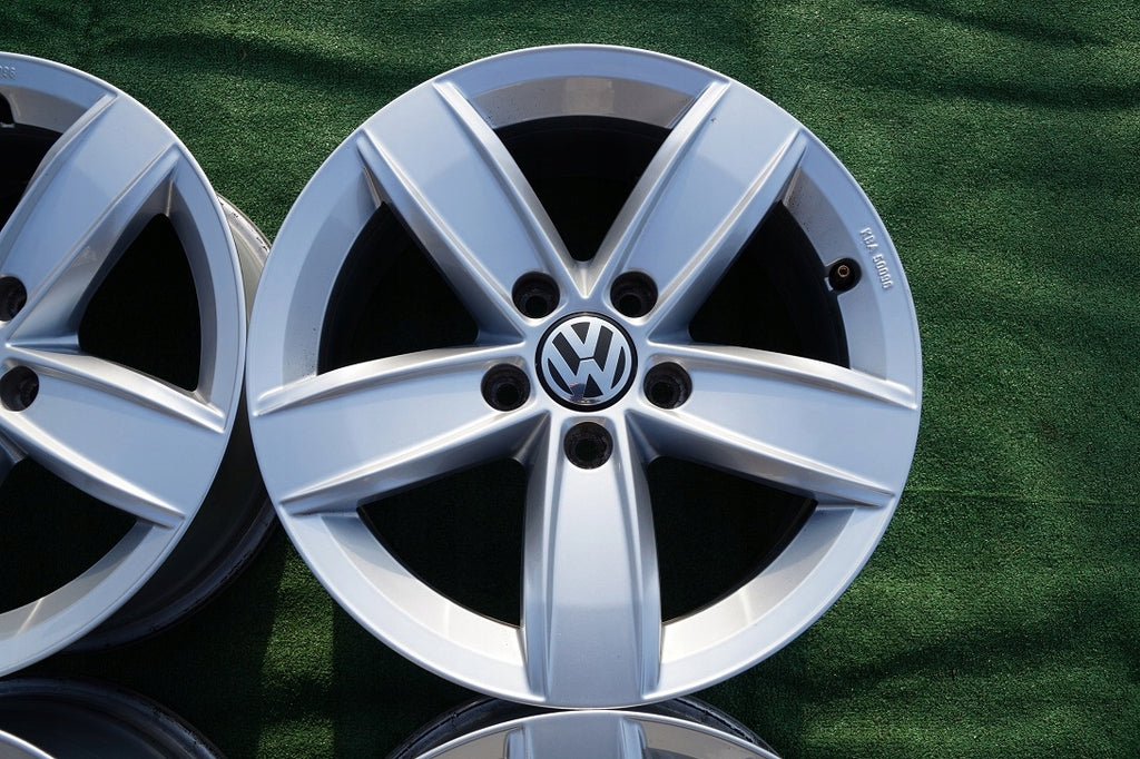4x Alufelge 16 Zoll 6.5" 5x112 33ET Glanz Silber 7N0071496C VW Tiguan Sharan FEL8073918601ft