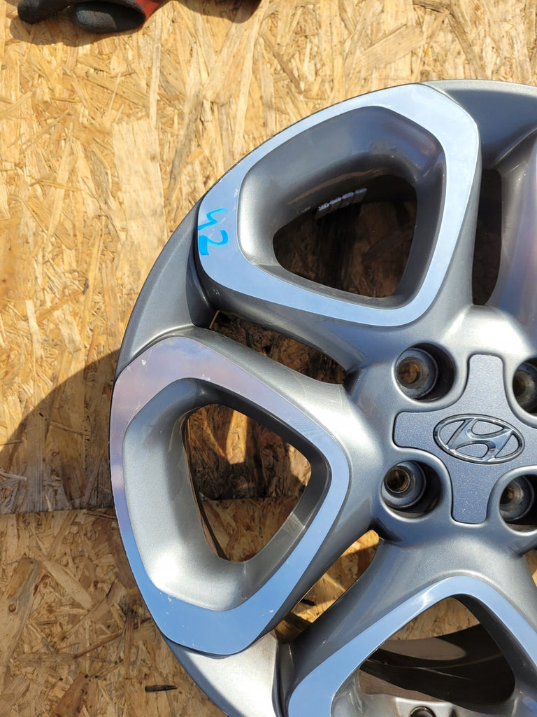 1x Alufelge 16 Zoll 6.0" 4x100 50ET Glanz Schwarz 52910-C8700 Hyundai I20 II Mg