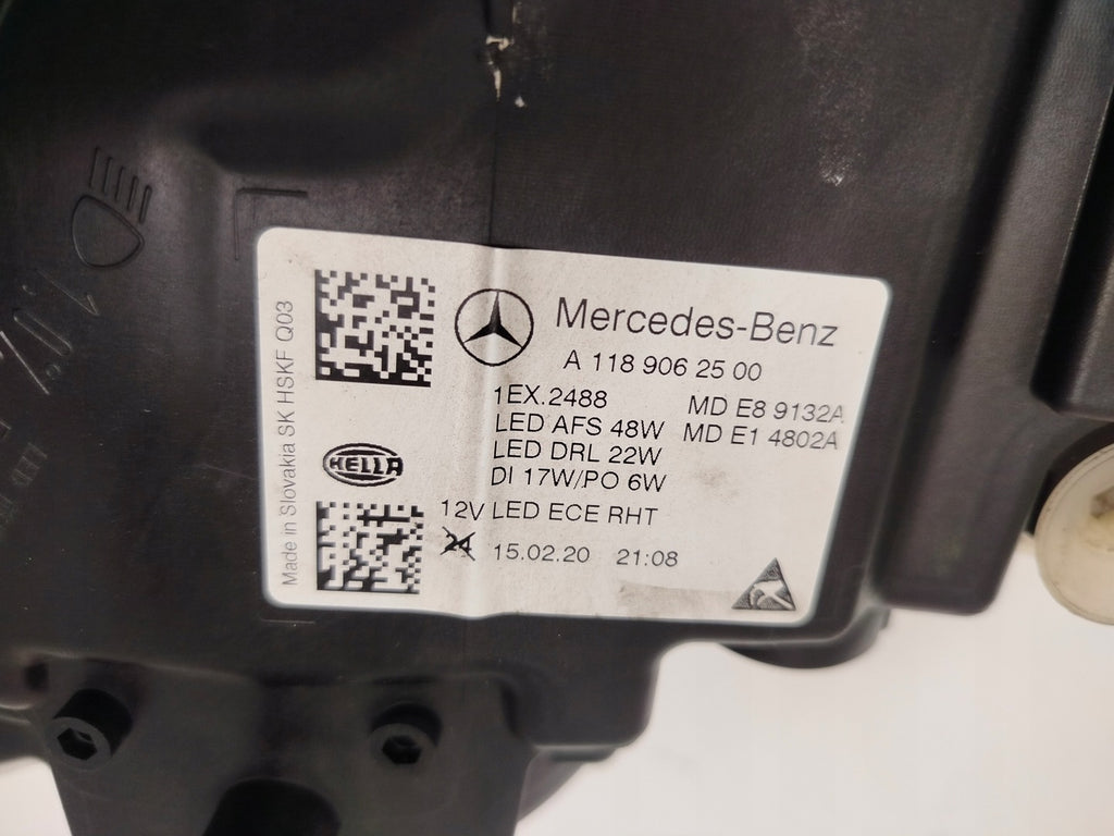 Frontscheinwerfer Mercedes-Benz Cla A1189062500 Full LED Links Headlight SCH8493295406mc