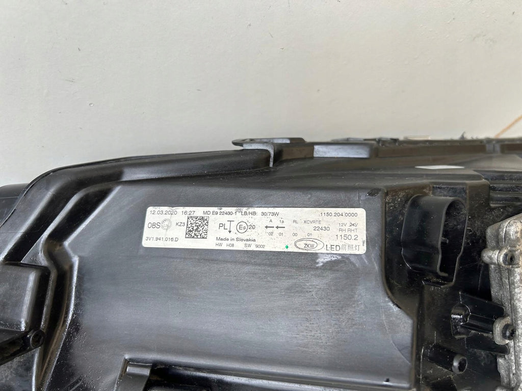 Frontscheinwerfer Skoda Superb III 3V1941016 Rechts Scheinwerfer Headlight