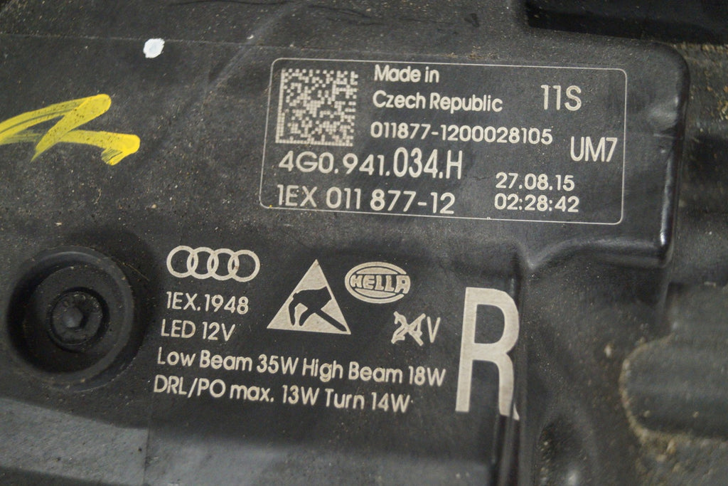 Frontscheinwerfer Audi A6 C7 4G0941033H 4G0941034H 4G0941773H LED Ein Satz