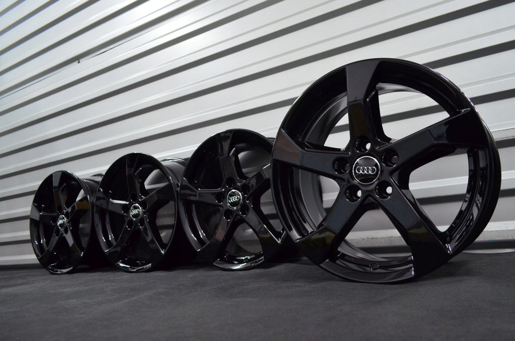 4x Alufelge 17 Zoll 7.5" 5x112 51ET Schwarz Audi A3 Golf I Rim Wheel FEL7817811352uj