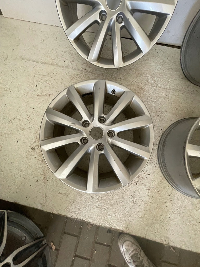 4x Alufelge 19 Zoll 8.5" 5x130 59ET Glanz Silber 7P6601025 VW Touareg 7p6 FEL6584351896wb