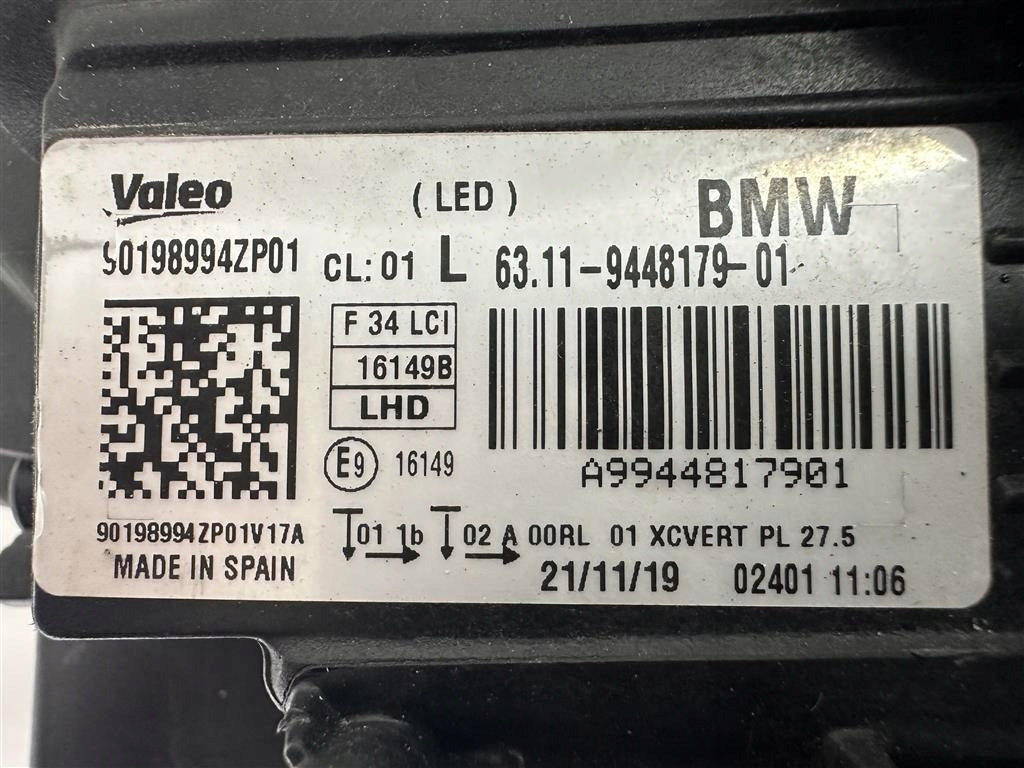 Frontscheinwerfer BMW 3 F34 9448179-01 LED Links Scheinwerfer Headlight SCH6392381527in