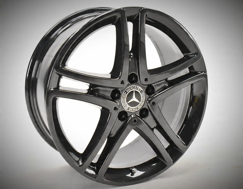 4x Alufelge 18 Zoll 8.0" 5x112 41ET Glanz Schwarz A2224011900 Mercedes-Benz W222