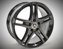 Laden Sie das Bild in den Galerie-Viewer, 4x Alufelge 18 Zoll 8.0&quot; 5x112 41ET Glanz Schwarz A2224011900 Mercedes-Benz W222