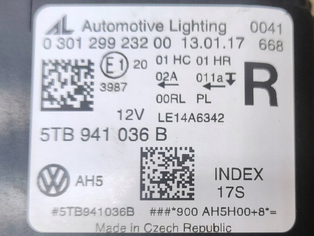 Frontscheinwerfer VW Touran 5TB941036B Rechts Scheinwerfer Headlight SCH2204065730td