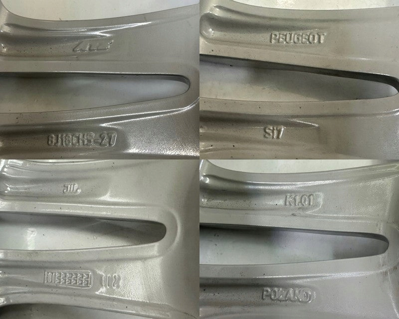 1x Alufelge 18 Zoll 8.0" 5x108 27ET Glanz Silber 9688278377 Peugeot Rim Wheel