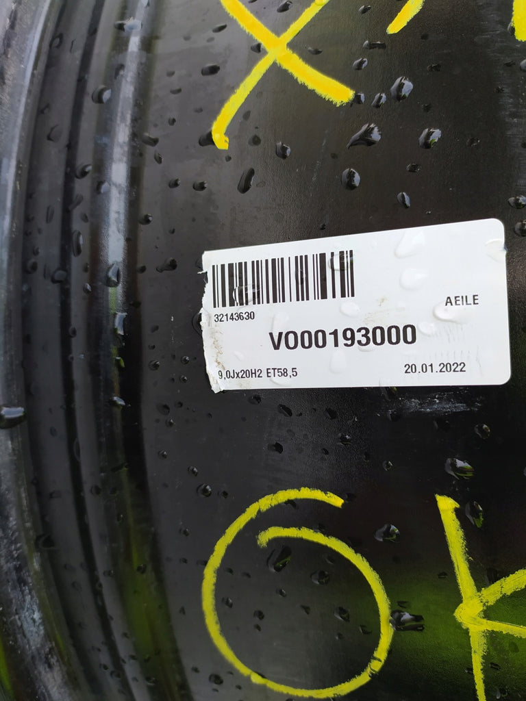 1x Alufelge 20 Zoll 9.0" 5x108 58ET Glanz Schwarz 32143630 Volvo Xc40 Rim Wheel FEL3745821373vc