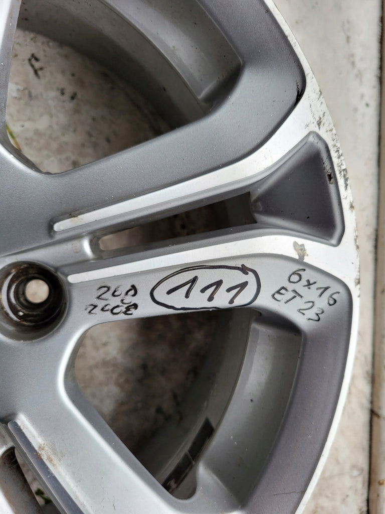 1x Alufelge 16 Zoll 6.0" 4x108 23ET Glanz Grau 9673773677 96737736 Peugeot