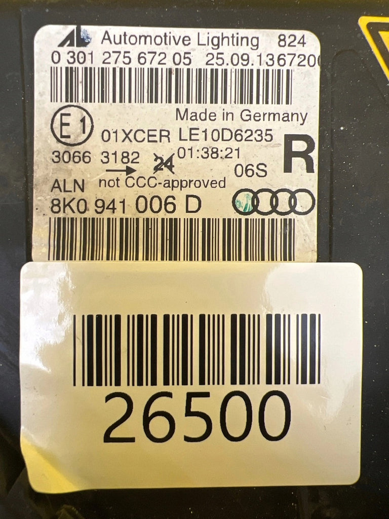 Frontscheinwerfer Audi A4 B8 8K0941006D Xenon Rechts Scheinwerfer Headlight