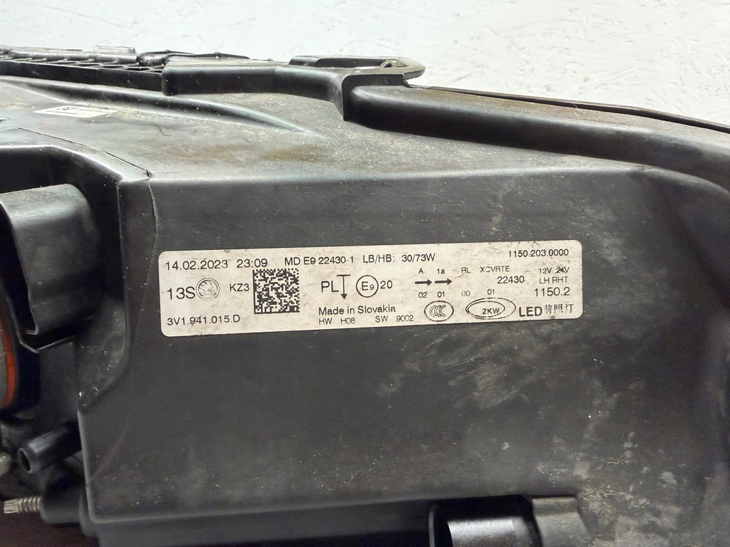 Frontscheinwerfer Skoda Superb III 3V1941015D Links Scheinwerfer Headlight SCH5399177368aj