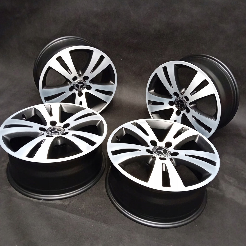 4x Alufelge 17 Zoll 7.5" 5x112 47ET Glanz Silber A2044010402 Mercedes-Benz W204 FEL2126045799jm