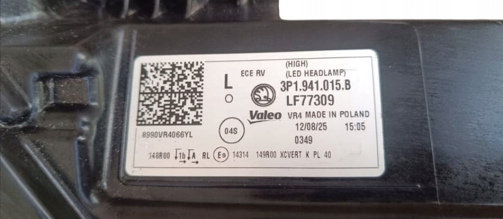 Frontscheinwerfer Skoda Superb I 3P1941015B Full LED Rechts oder Links SCH6360716413bb