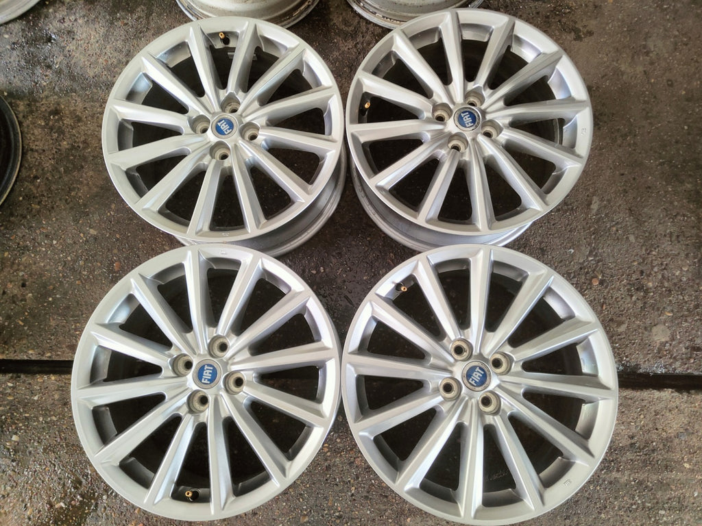 4x Alufelge 17 Zoll 7.0" 4x100 45ET Glanz Grau 9965947070 Fiat Rim Wheel FEL5282259392dm