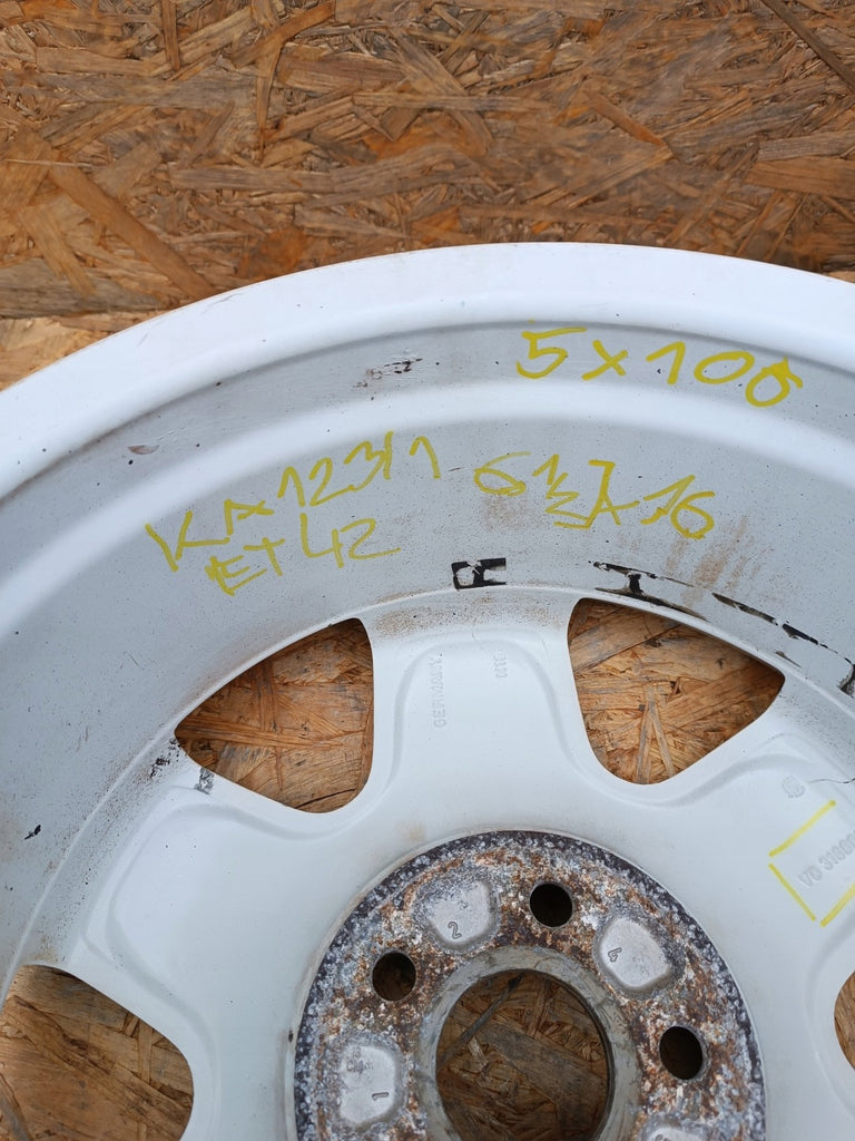 4x Alufelge 16 Zoll 6.5" 5x100 42ET 1J0601025H VW Rim Wheel FEL1379987530lc