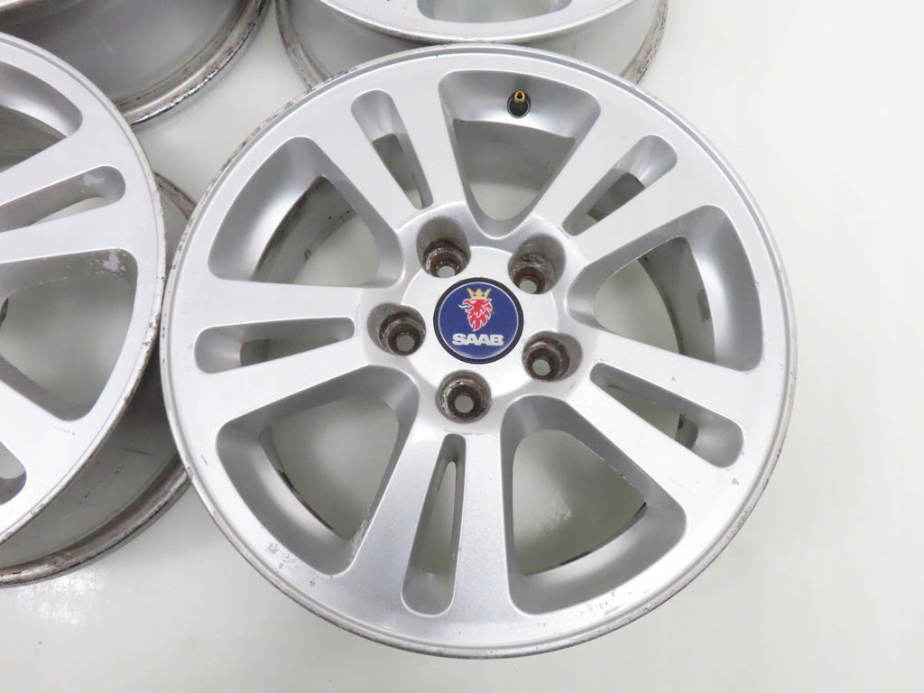 4x Alufelge 16 Zoll 6.5" 5x110 41ET Glanz Silber 12804095 Saab I Rim Wheel FEL5159383270zm
