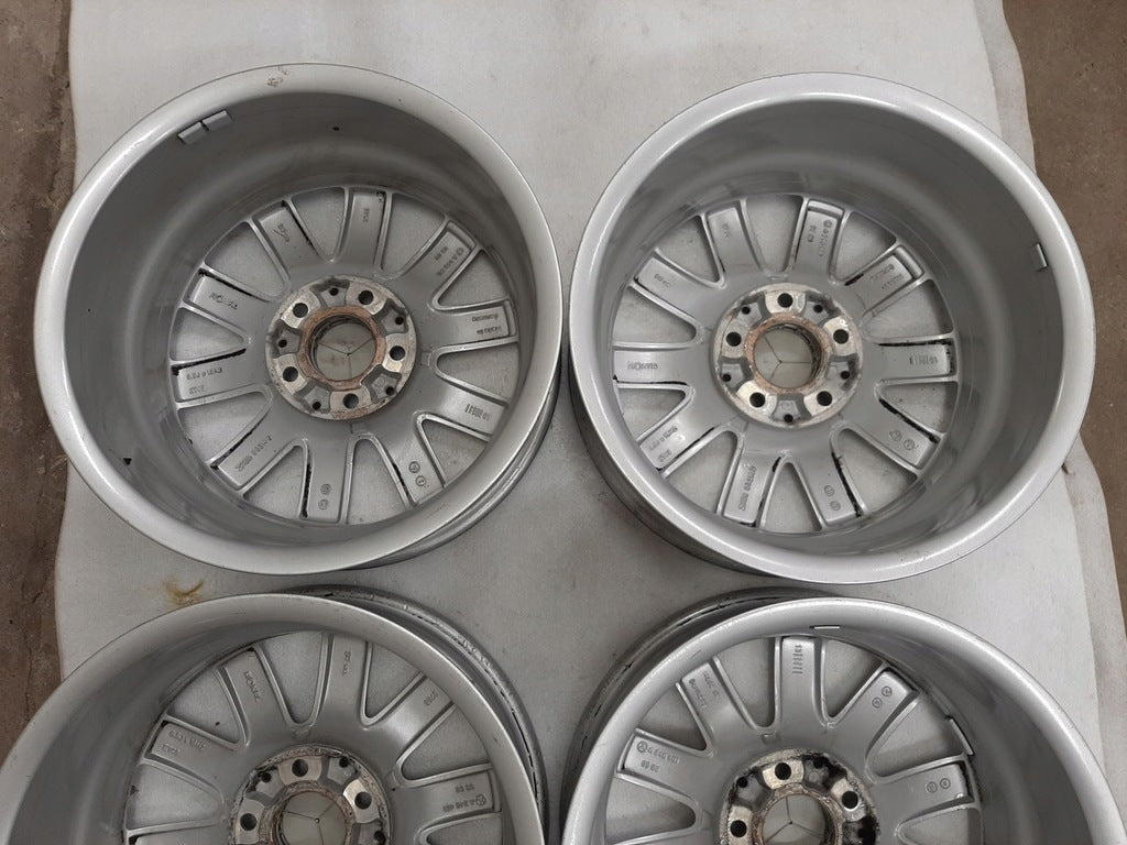 4x Alufelge 16 Zoll 6.5" 5x112 49ET Glanz Silber A2464010500 Mercedes-Benz FEL6574275445yh