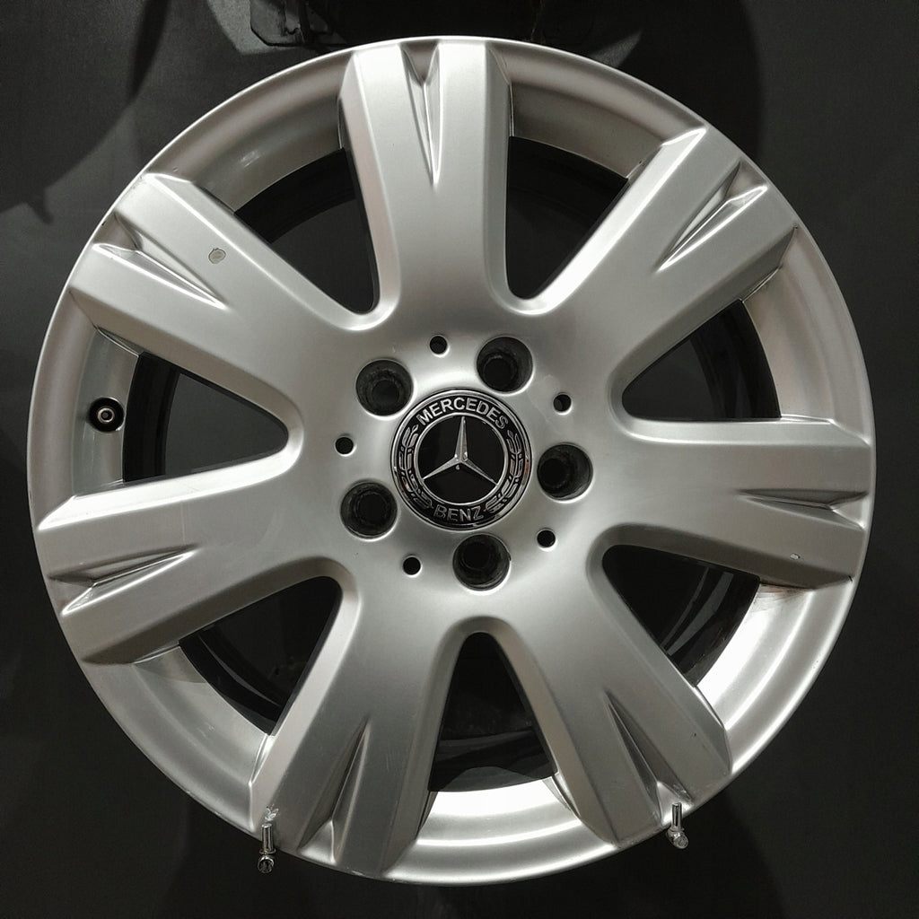 4x Alufelge 16 Zoll 7.0" 5x112 43ET Matt Silber A2044012602 Mercedes-Benz W204 FEL4112135810bl