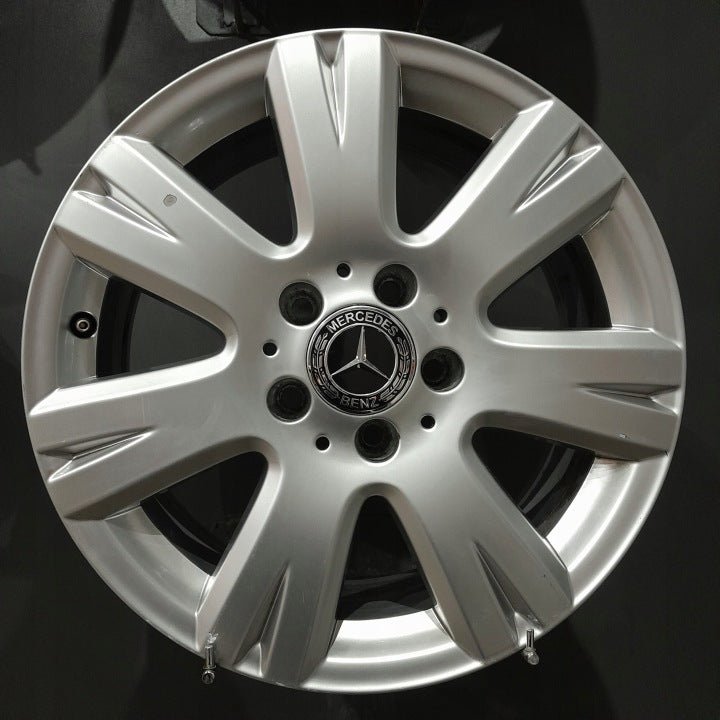 4x Alufelge 16 Zoll 7.0" 5x112 43ET Matt Silber A2044012602 Mercedes-Benz W204 FEL4112135810bl