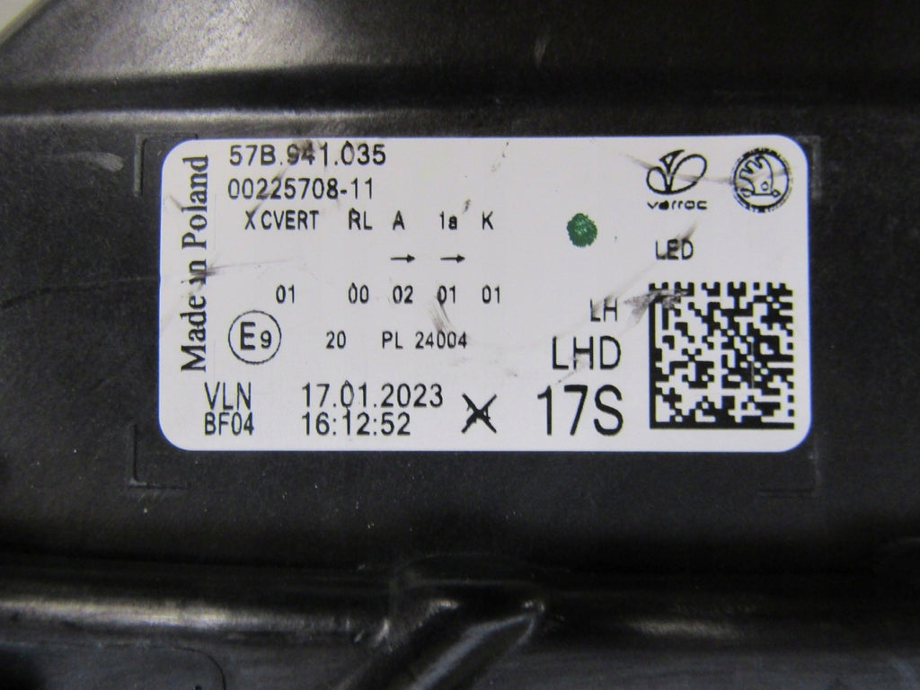 Frontscheinwerfer Skoda Karoq 57B941035 LED Links Scheinwerfer Headlight SCH2761916595vy
