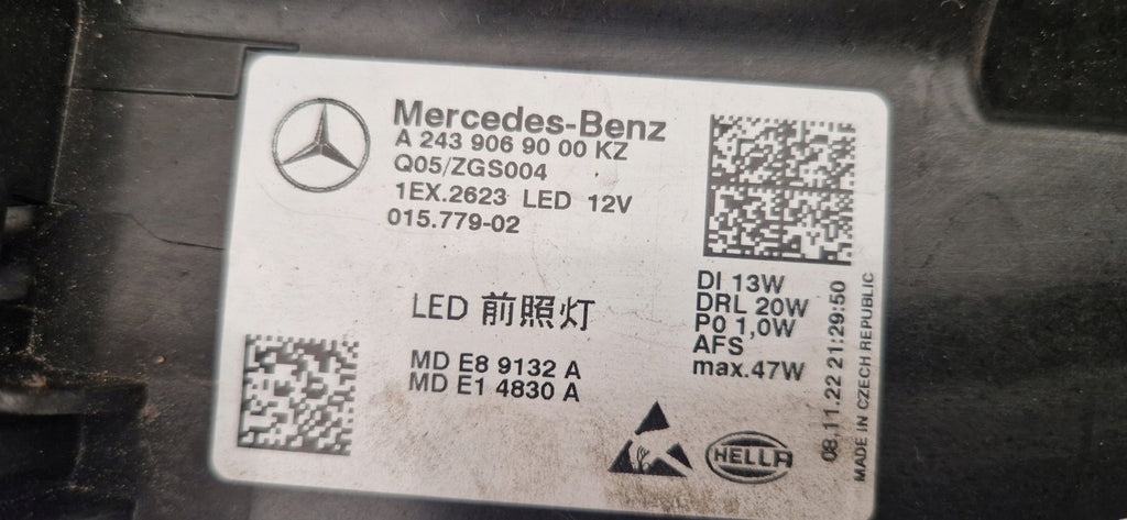 Frontscheinwerfer Mercedes-Benz Eqa Eqb A2439069000 LED Rechts Headlight