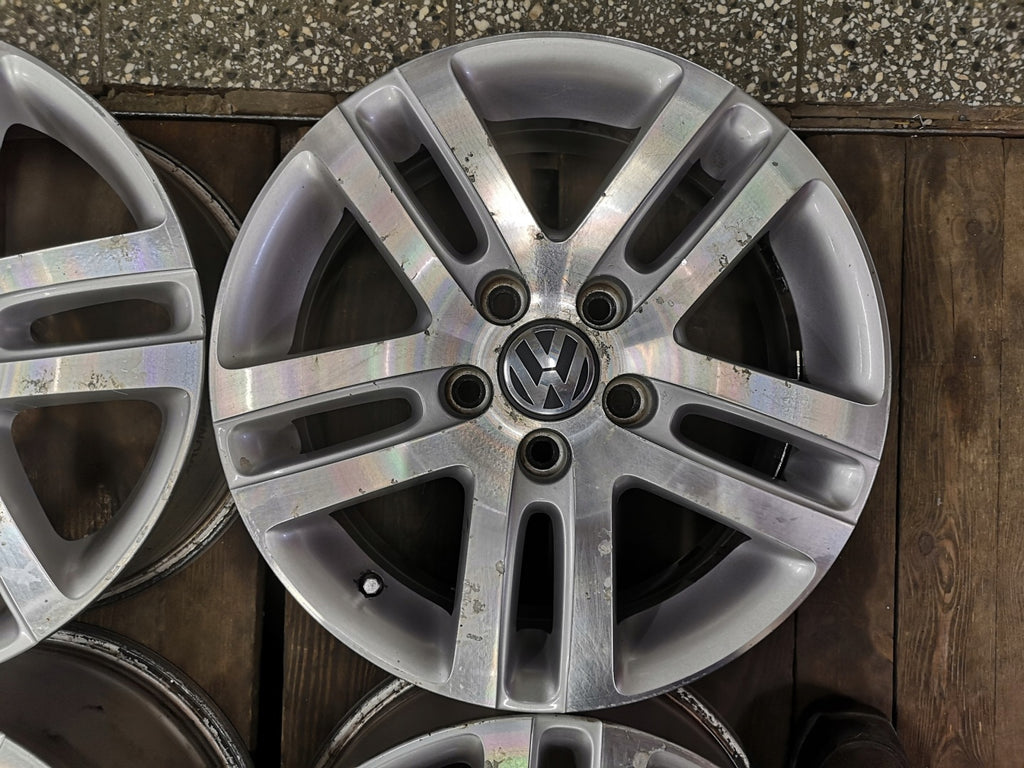 4x Alufelge 16 Zoll 6.5" 5x112 50ET Glanz Silber 1K0601025AJ VW Touran Rim Wheel FEL4910079252vo