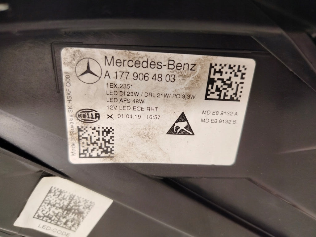 Frontscheinwerfer Mercedes-Benz W177 A1779064803 Full LED Rechts Headlight SCH6463125000us