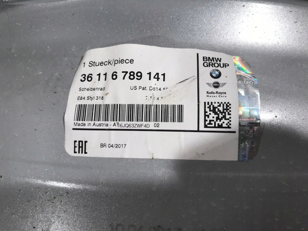 1x Alufelge 17 Zoll 7.5" 5x120 34ET 6789141 BMW X1 E84 Rim Wheel FEL2412214351wx