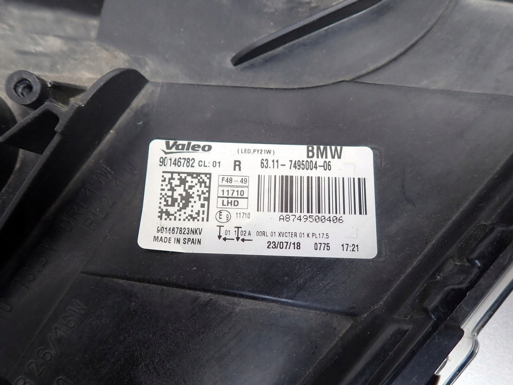 Frontscheinwerfer BMW X1 F48 63117495004 Full LED Rechts Scheinwerfer Headlight SCH6732802940nq