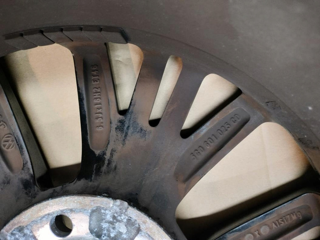 1x Alufelge 16 Zoll 6.5" 5x112 46ET Glanz Schwarz 5G0601025 VW Golf Vii FEL1073903368qg