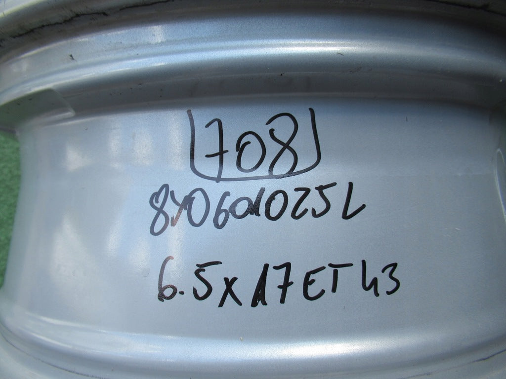 1x Alufelge 17 Zoll 6.5" 5x112 43ET Glanz Silber 8Y0601025 Audi A3 Rim Wheel FEL4274533155ku