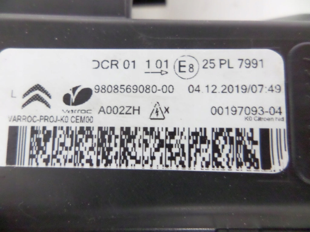 Frontscheinwerfer Citroën Jumpy 9808569080 Xenon Links Scheinwerfer Headlight