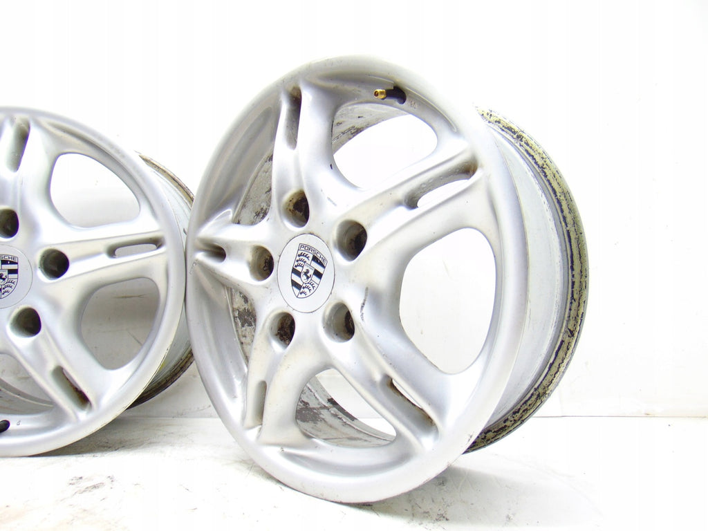 1x Alufelge 16 Zoll 7.0" 5x130 40ET Glanz Silber 99636211400 Porsche Boxster