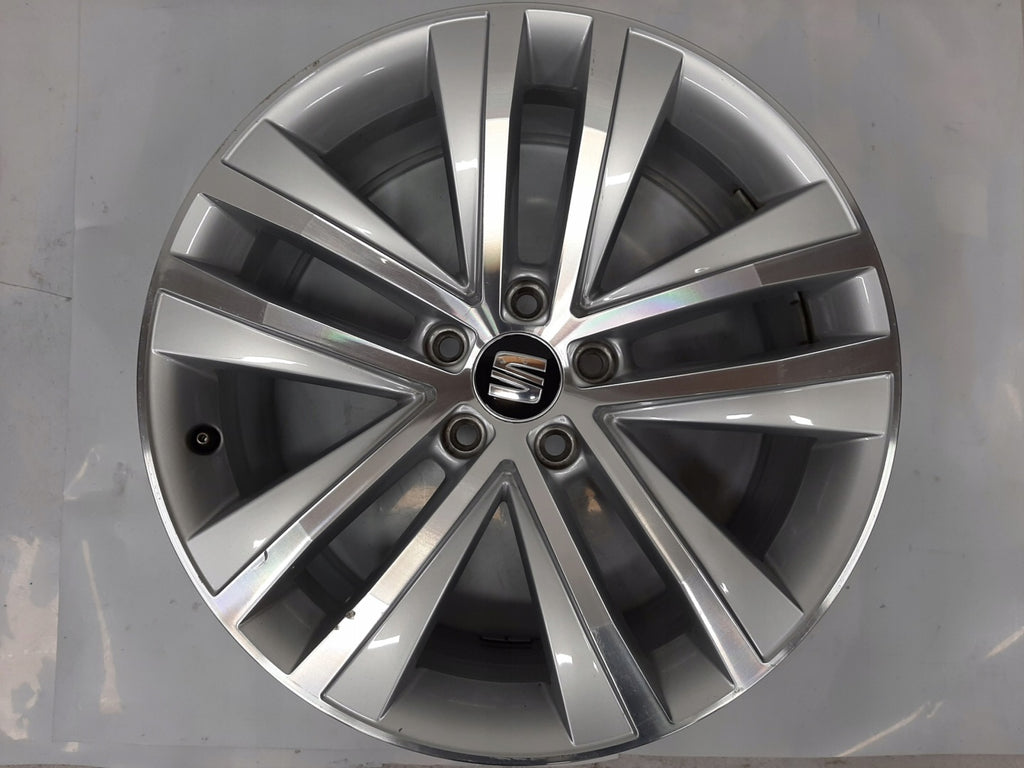 1x Alufelge 18 Zoll 7.5" 5x112 35ET Glanz Silber Seat Alhambra Sharan Rim Wheel FEL4664004792ra