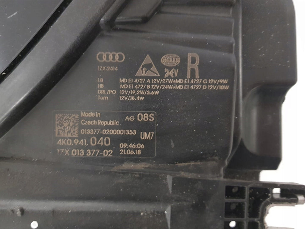 Frontscheinwerfer Audi A6 4K0941040 Full LED Rechts Scheinwerfer Headlight SCH4279865794rx