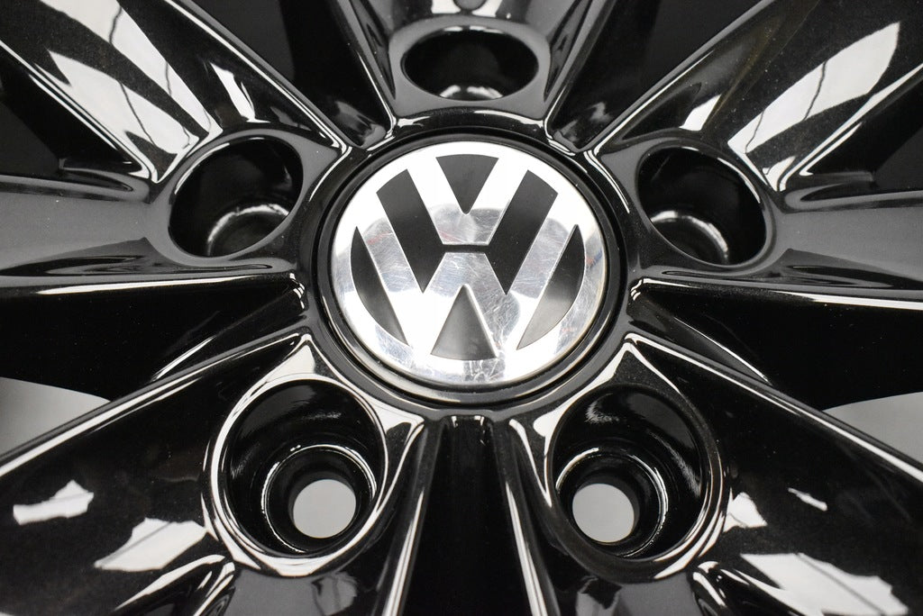 4x Alufelge 17 Zoll 7.0" 5x112 54ET Glanz Schwarz 5K0601025F VW Golf VI Touran FEL3991160804yd